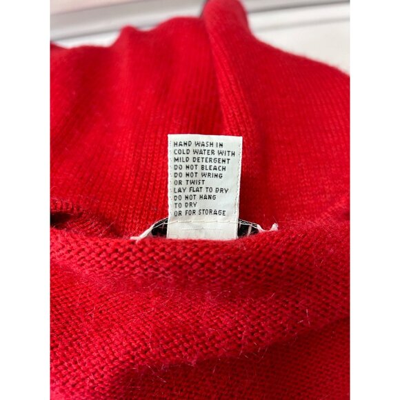 Koret Women’s Red Beaded Vest | VTG 90s Grandma Core Christmas Holiday Sweater L - Picture 8 of 10